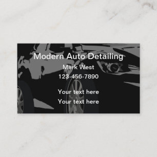 Car Detailing Simple Business Cards