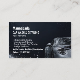 Car Detailing Washing Modern Professional Auto Business Card