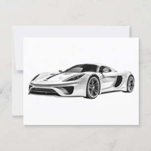 Car drawing II Postcard