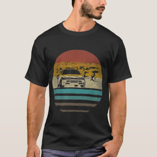 Car Drifting  Retro Vintage Silhouette Gift T-Shirt