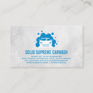 Car Driving Through Wash Soap Bubbles Business Card