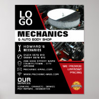 Car Engine, Auto Mechanic & Repairs Advertising