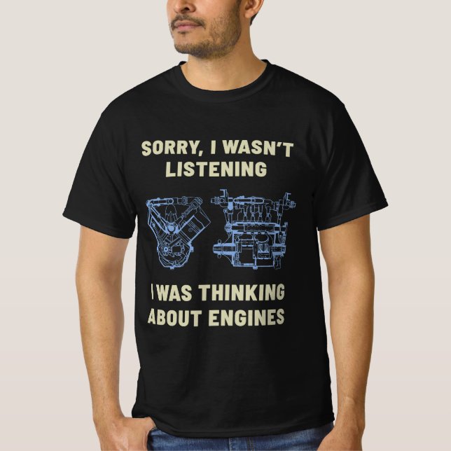 Car Engine Gearhead T-Shirt (Front)