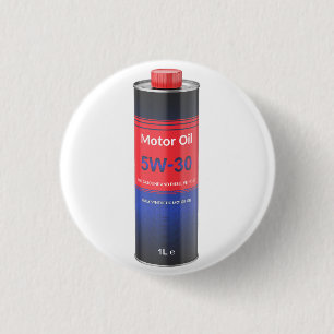 Car engine oil tin bottle 3 cm round badge