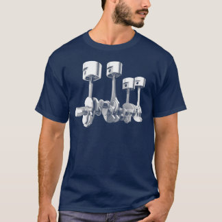 Car Engine pistons Awesome 3D transparent design T-Shirt
