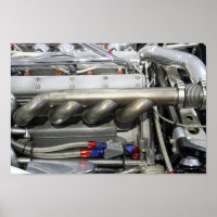 car engine poster