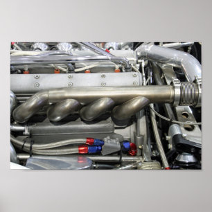 car engine poster