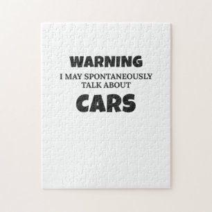 Car Enthusiast Gift Warning May Talk About Cars Gi Jigsaw Puzzle
