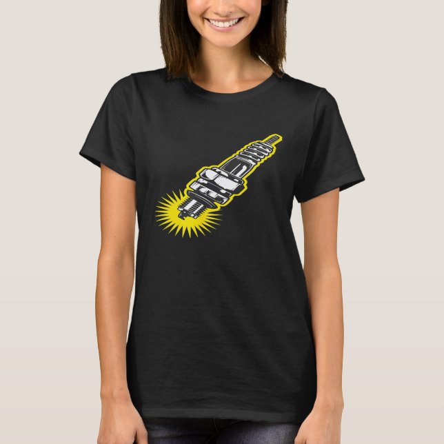 Car Enthusiasts Mechanics Engine Sparkplug 1 T-Shirt (Front)