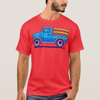 Car Farm Cartoon Illustration T-Shirt