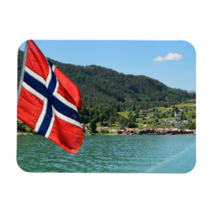 Car ferry in Norway rectangular magnet