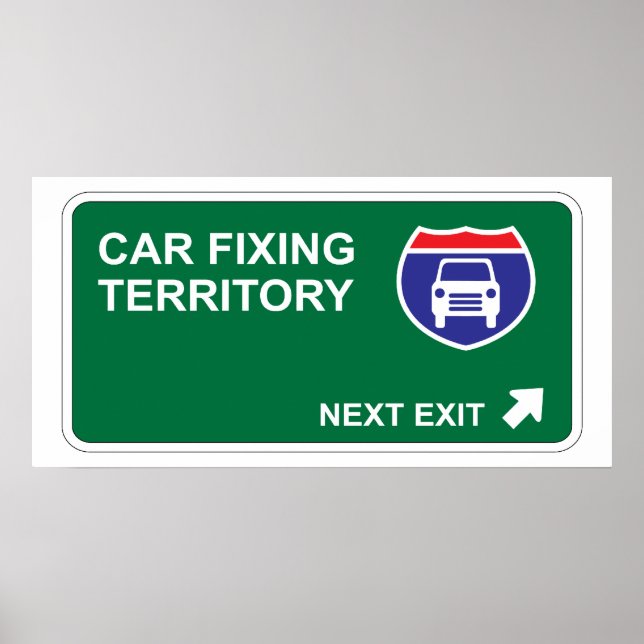 Car Fixing Next Exit Poster (Front)