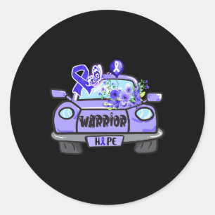 Car For Ataxia Warrior Tee Ataxia Awareness Gift F Classic Round Sticker