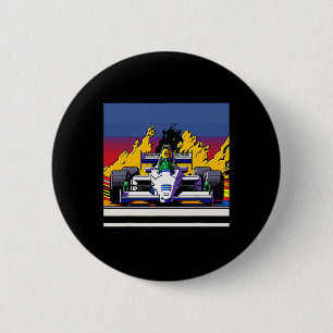 Car For Mechanic Sports Fan Retro 90s Video Game 1 6 Cm Round Badge