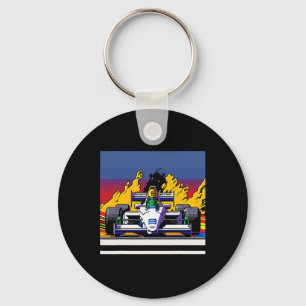 Car For Mechanic Sports Fan Retro 90s Video Game 1 Key Ring
