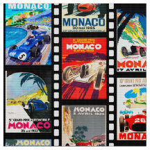 Car Formula Grand Prix Monaco Race Vintage pattern