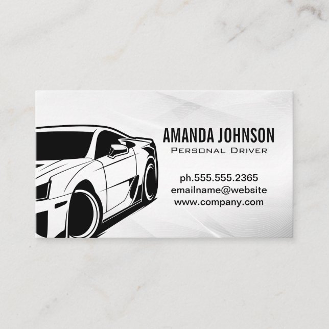 Car Front View Logo | Drivera Side View Business Card (Front)