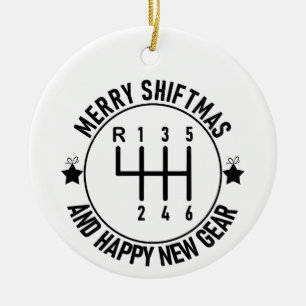Car Funny Auto Racing Mechanic Manual Christmas Ceramic Tree Decoration