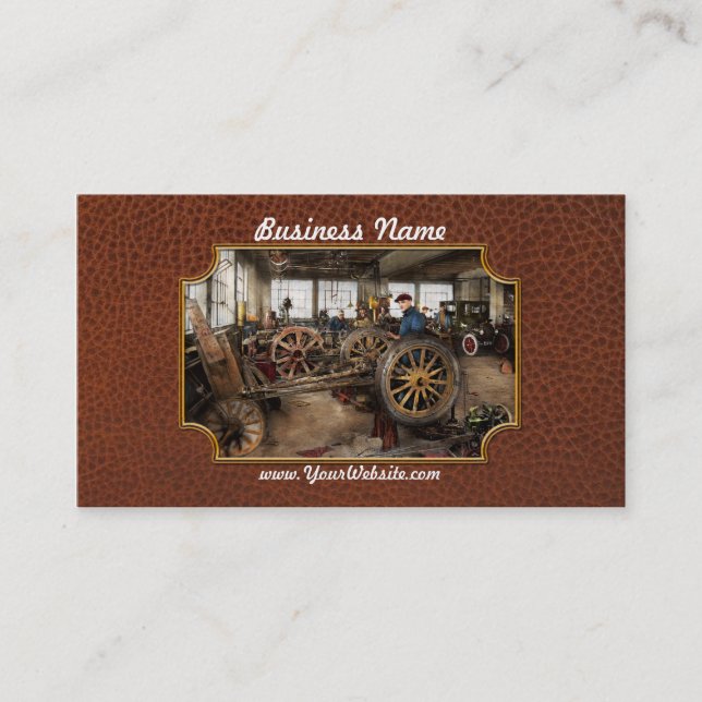 Car - Garage - Blue collar work 1923 Business Card (Front)