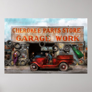 Car - Garage - Cherokee Parts Store - 1936 Poster