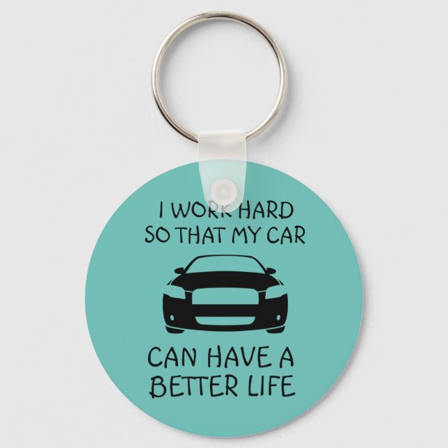 Car Gift, Car Keychain, Funny Automotive Gifts, Key Ring (Front)