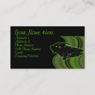 Car - Green & Black Business Card