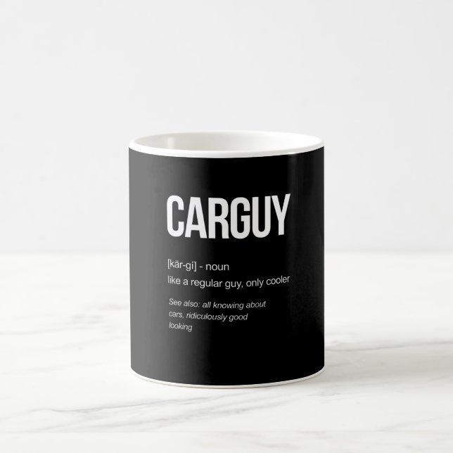 Car Guy Definition Funny gift ideas Coffee Mug (Center)
