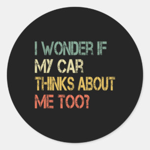 Car Guy Mechanic Fathers Day Dad Mens Car Parts Ra Classic Round Sticker