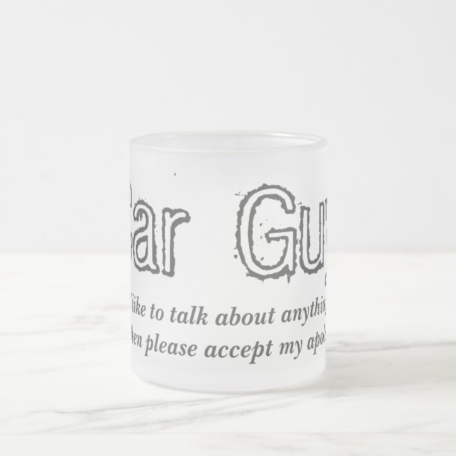 Car Guy Talk Frosted Glass Coffee Mug (Center)