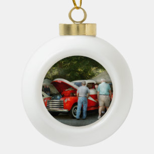 Car - Guys and cars Ceramic Ball Christmas Ornament