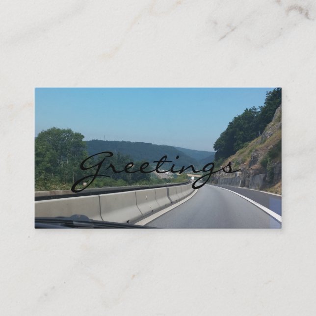 Car Holiday Mountains Europe Austria Photography Business Card (Front)