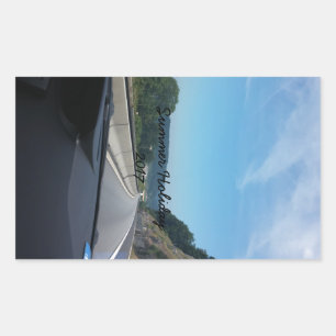 Car Holiday Mountains Europe Austria Photography Rectangular Sticker