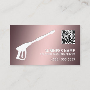 Car & House Power Wash QR Code Business Card
