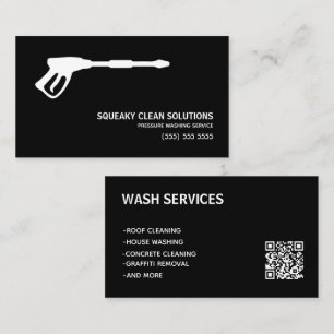 Car & House Power Washing QR Business Card