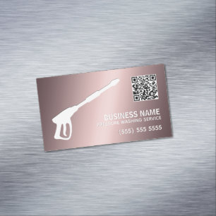 Car & House Pressure Wash Custom QR Magnetic Business Card