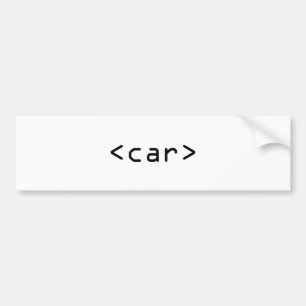 <car> HTML Bumper Sticker