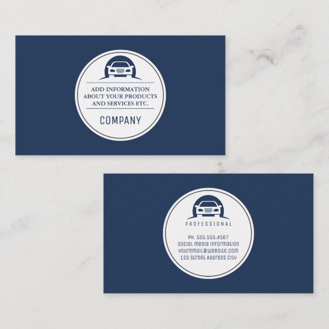 Car Icon Business Card (Front/Back)