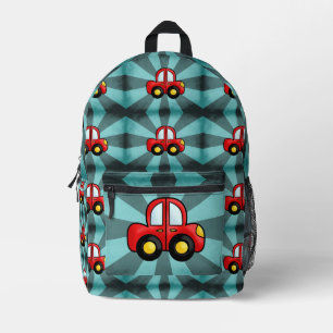 Car illustration printed backpack
