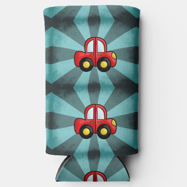Car illustration seltzer can cooler (Front)