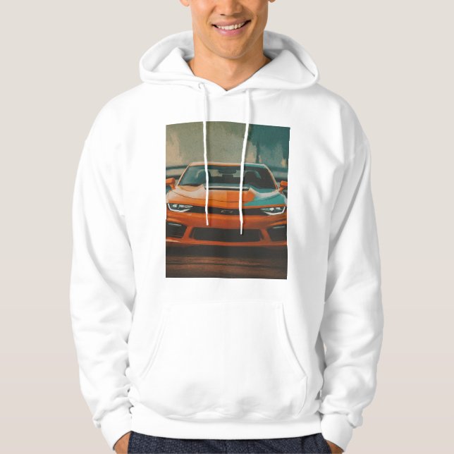 Car Image" Full-Sleeve Hoodie T-Shirt for Men (Front)