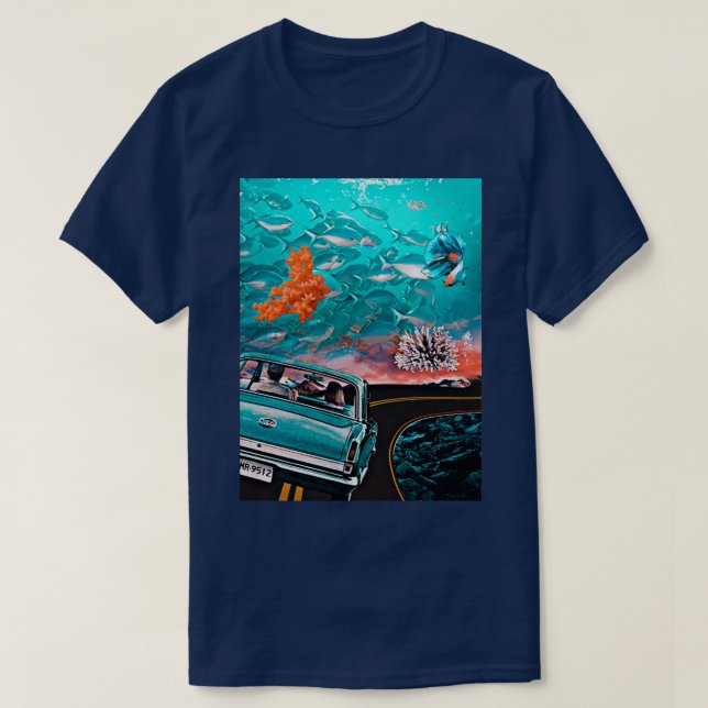 Car in aquarium T-Shirt (Design Front)