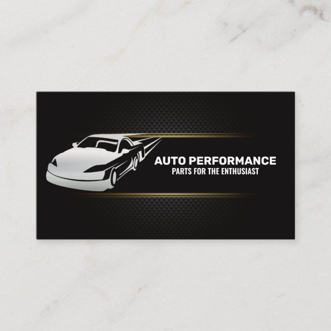 Car in Motion | Carbon Fibre Business Card (Front)