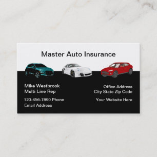 Car Insurance Sales Agent Business Card