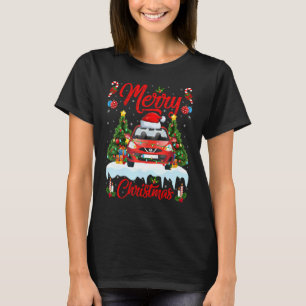 Car  Lights Xmas Tree Santa Car Christmas 1 T-Shirt