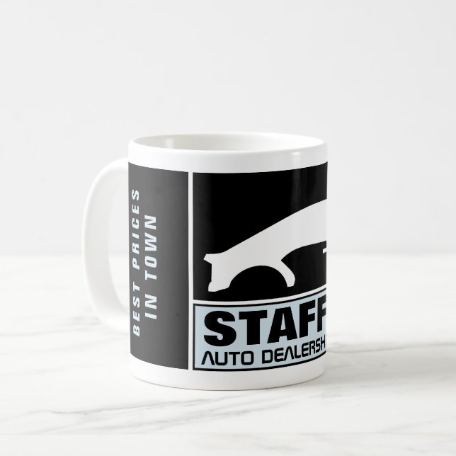 Car Logo, Auto Dealership Advertising Coffee Mug (Front Left)