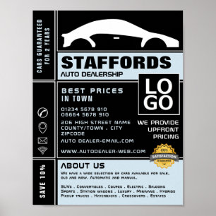 Car Logo, Auto Dealership Advertising Poster