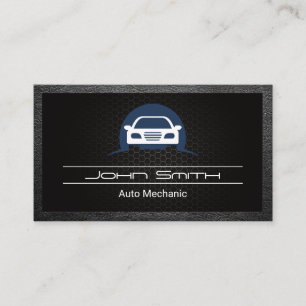 Car logo   Carbon Fibre   Leather Business Card