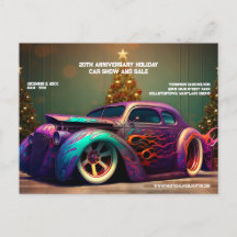 Car Love Hot Rod Auto Holiday Gifts Postcard