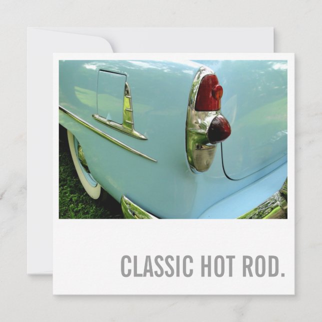 Car Lover 50th Birthday - Hot Rod Invitation (Front)
