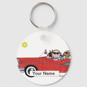 Car Lover - Male Cartoon Key Ring